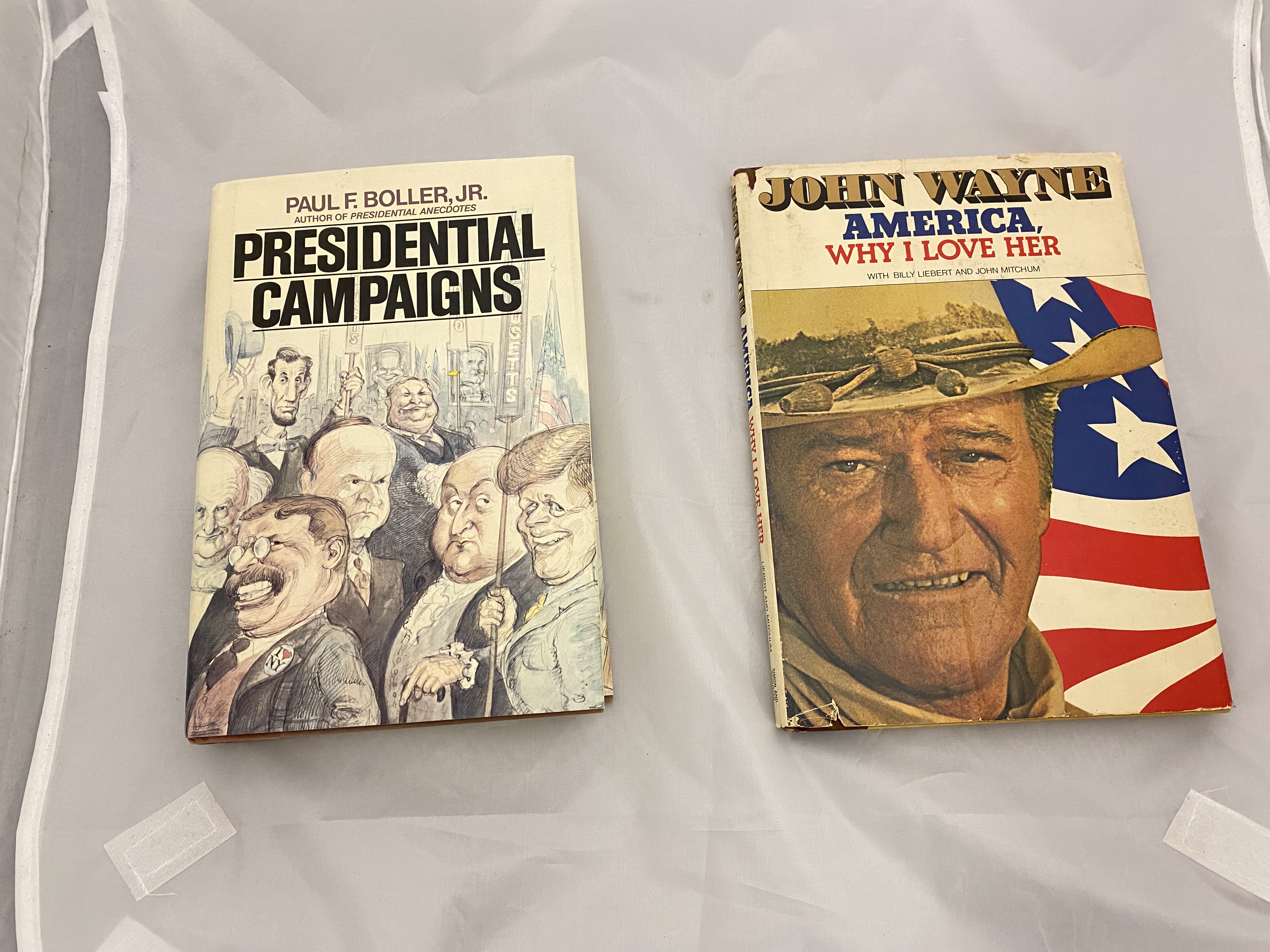 Two books on a white background