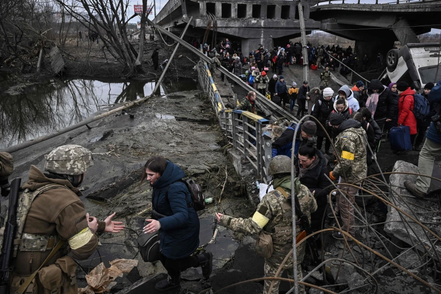 Destroyed bridge