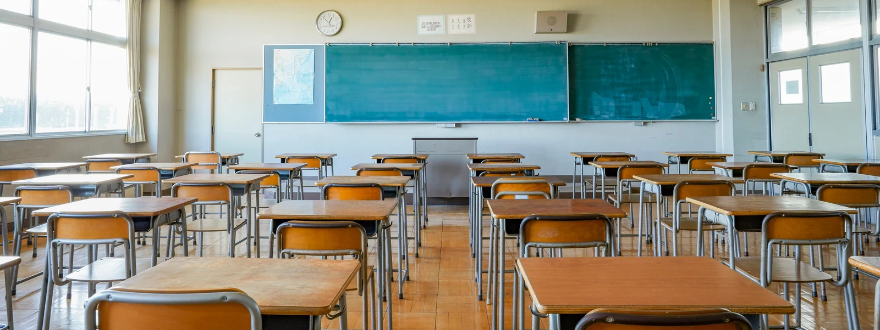 Classroom with chalkboard